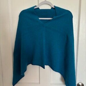 Blue Merino Lambswool Shawl